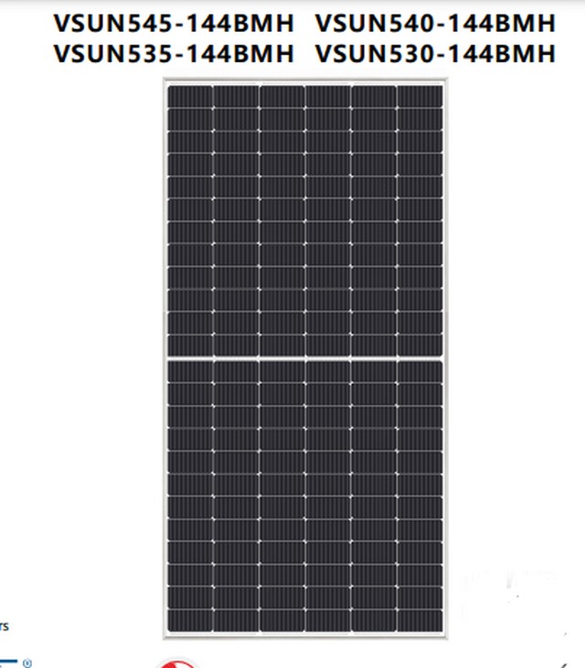 tấm pin năng lượng mặt trời Vsun 540W